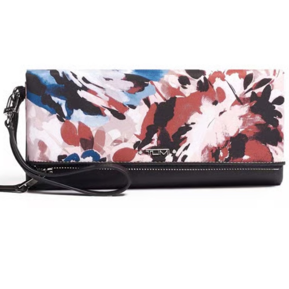 NEW TUMI Voyageur Floral Blush Travel Wallet Wristlet
